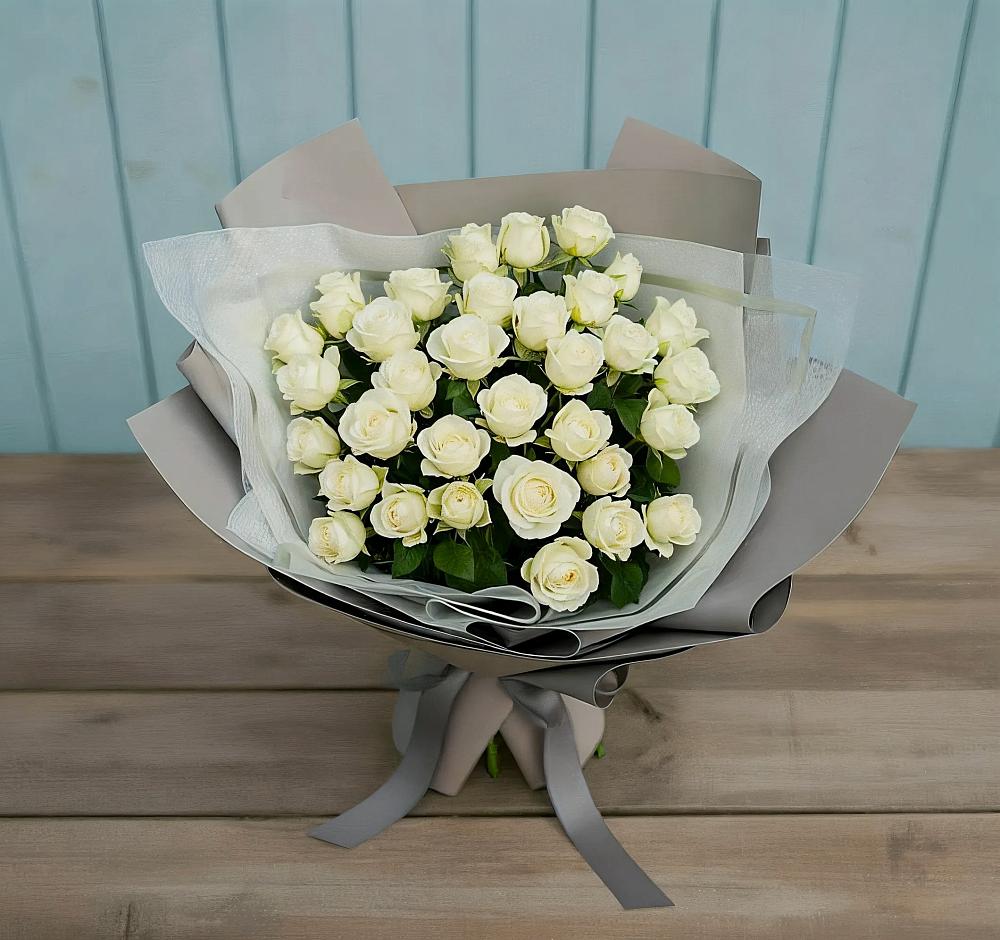 Букет Белоснежная нежность в Заокском