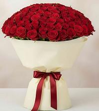 Букет 101 Красная роза Милано в Заокском