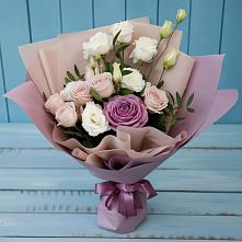 Букет цветов из:  Розы и Лизиантусы #REPLACE_PRED# Заокском