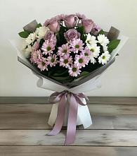 Букет цветов из:  Хризантемы и Розы в Заокском
