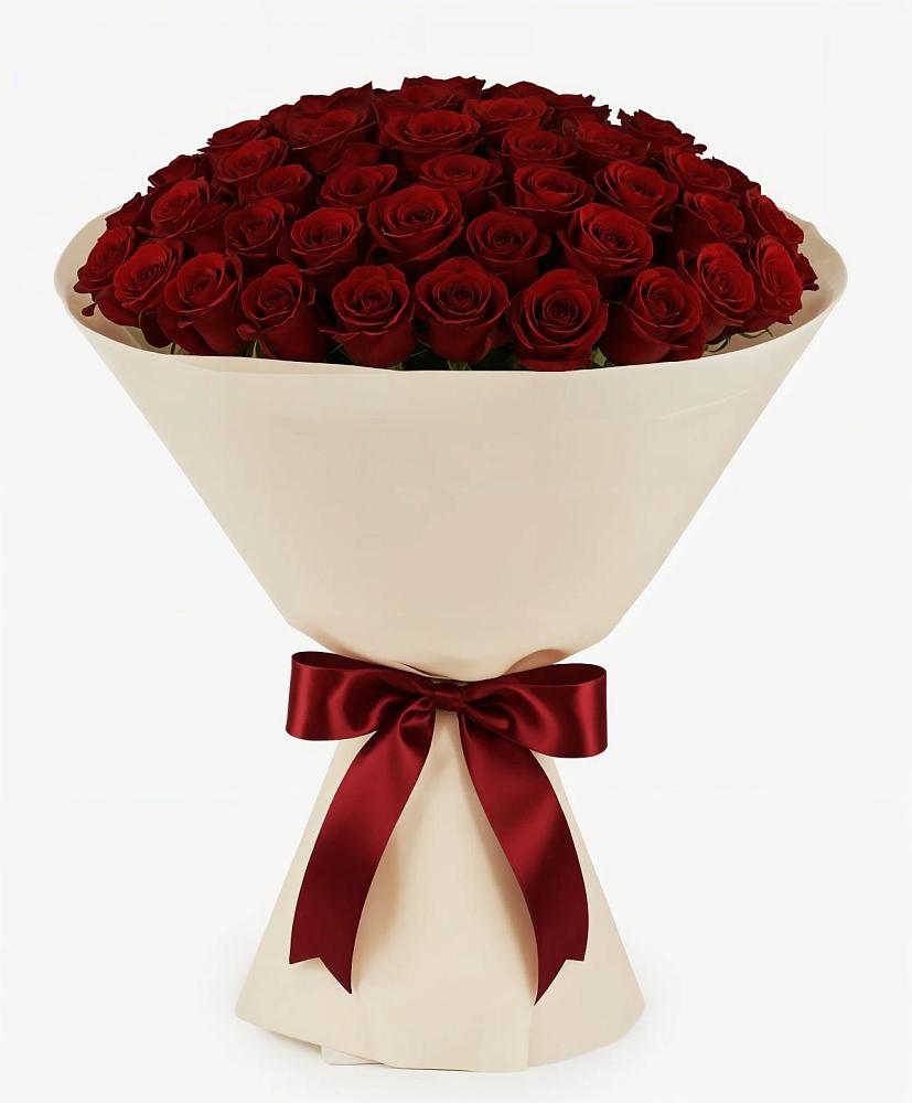 Букет 101 Бордовая роза Блэк Бакарра в Заокском